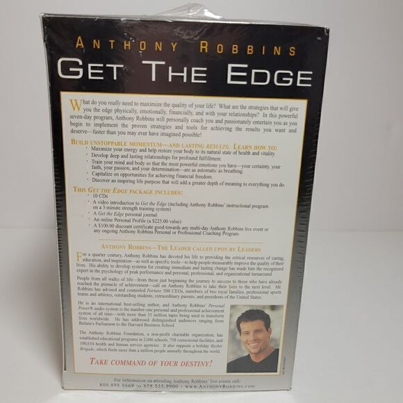 Anthony Robbins Get The Edge 10 CD Set 2000 Series New Sealed - Picture 2 of 8
